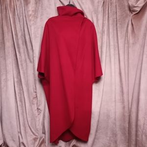 Red Women's Cape jacket  WOOL VINTAGE Gemini